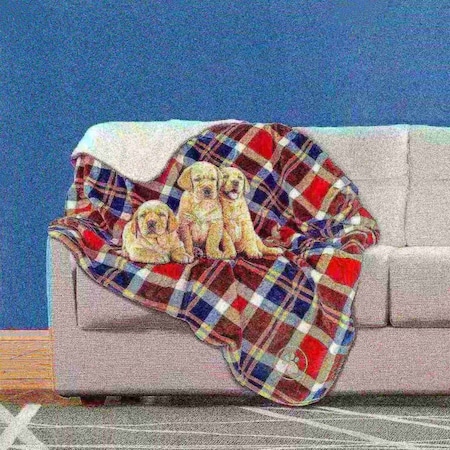 Pet Adobe Waterproof Pet Throw Blanket, Red Plaid 941163IOU